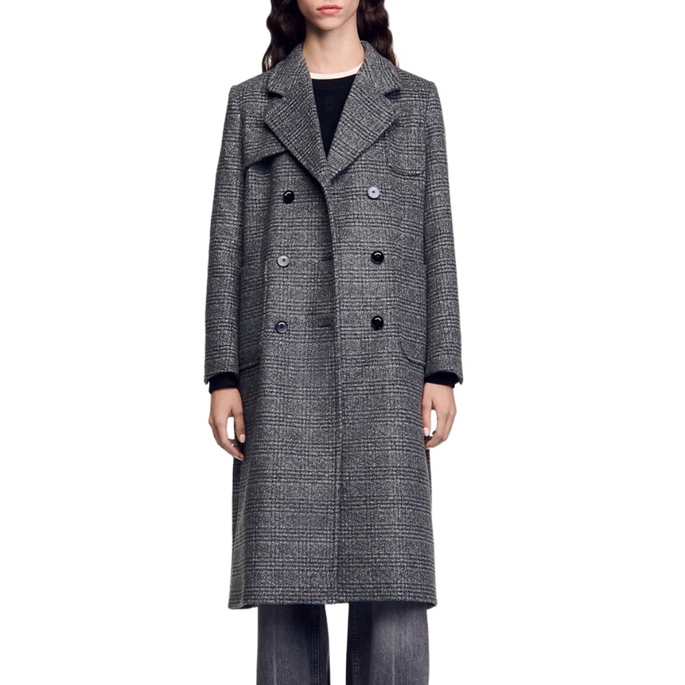 Stephane Check Double Breasted Coat